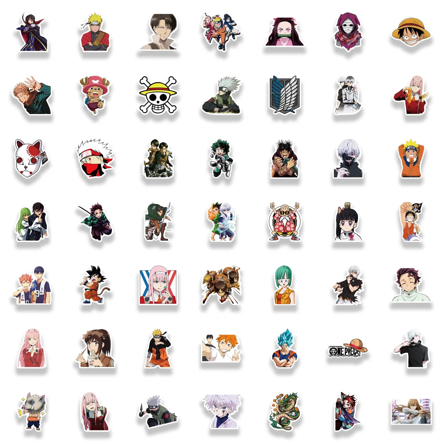 100PCS Mix Anime Waterproof Stickers