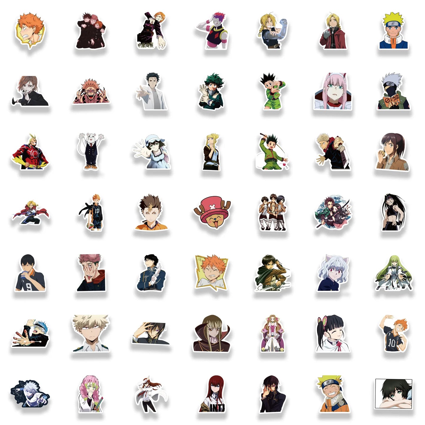 100PCS Mix Anime Waterproof Stickers