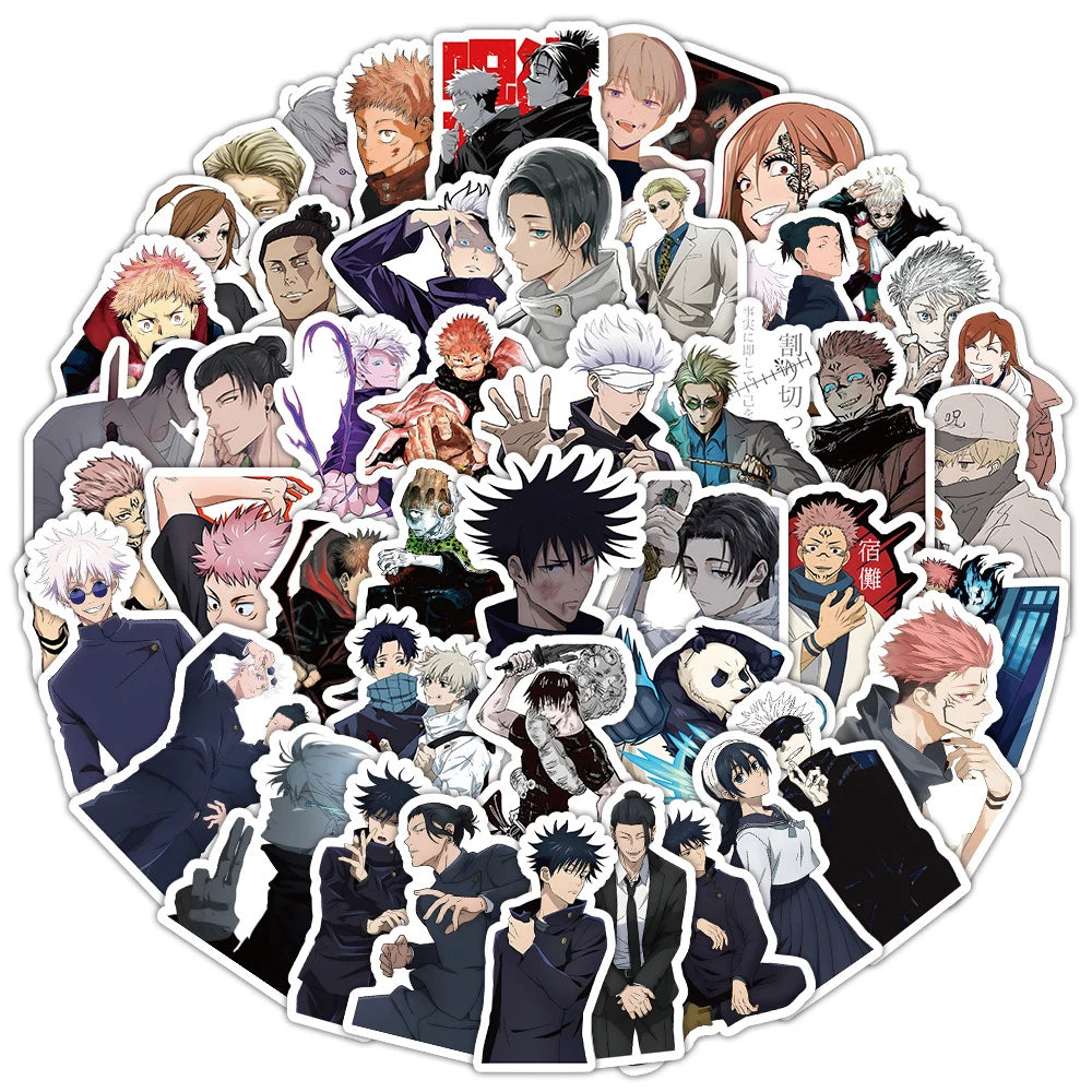 30/50/100pcs Jujutsu Kaisen Anime Stickers