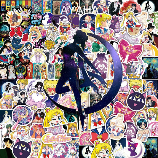 50/100pcs Sailor Moon Anime Waterproof Stickers