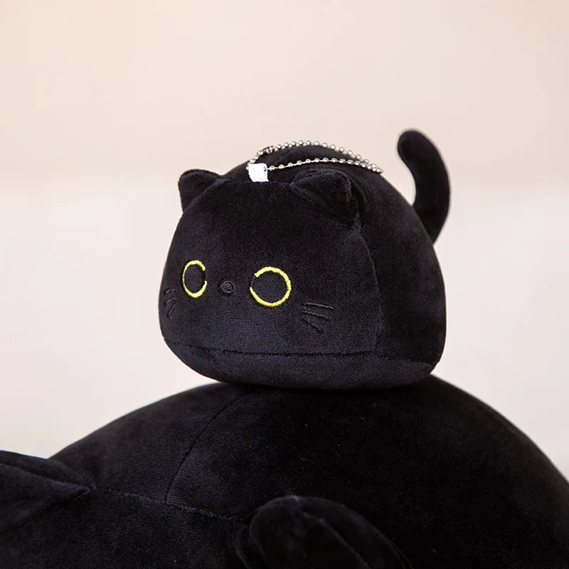 9/15/25CM Kawaii Small Cuddly Black Cat Plush Doll