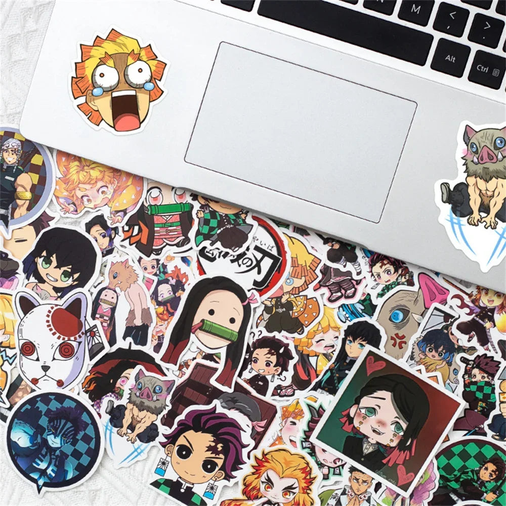 30/50PCS Demon Slayer Waterproof Sticker