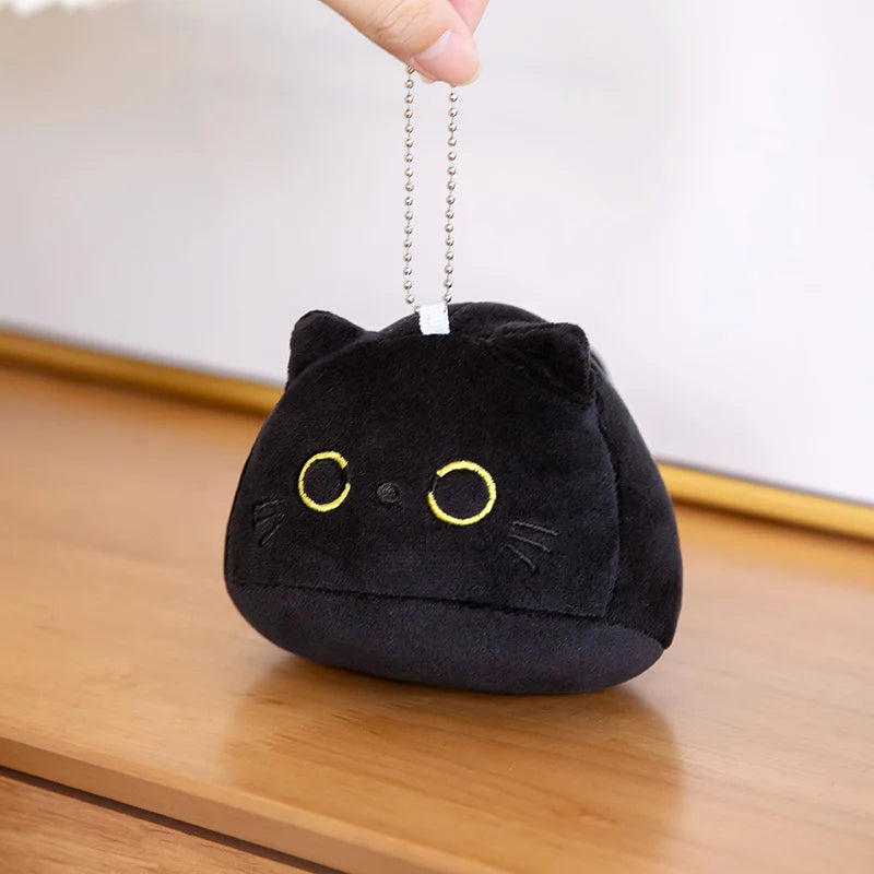 9/15/25CM Kawaii Small Cuddly Black Cat Plush Doll